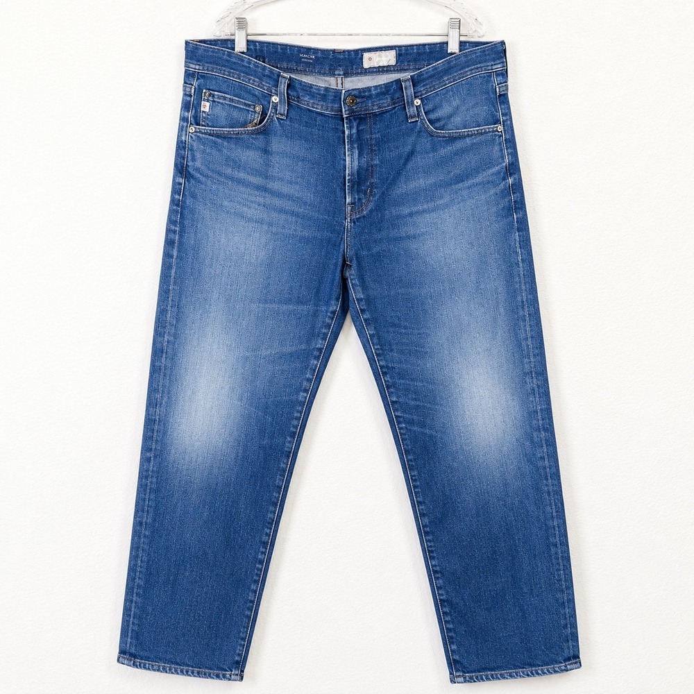 AG Adriano Goldschmied Graduate Tailored Leg Jeans Mens 36x34 Blue Stretch